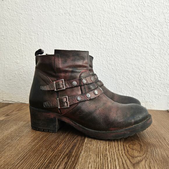 Eric Michael Distressed Booties Size 39 Brown Rustic Western Boot - Picture 3 of 8
